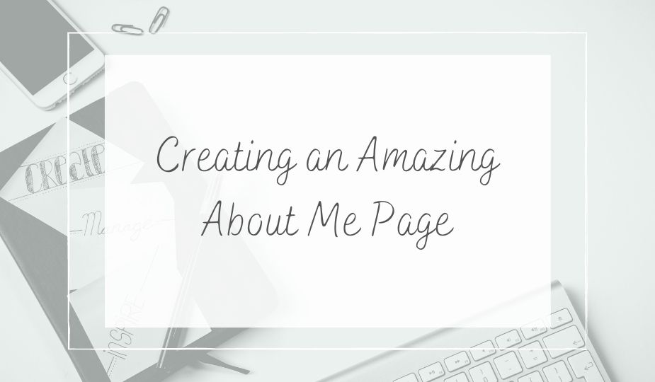 creating an amazing about me page