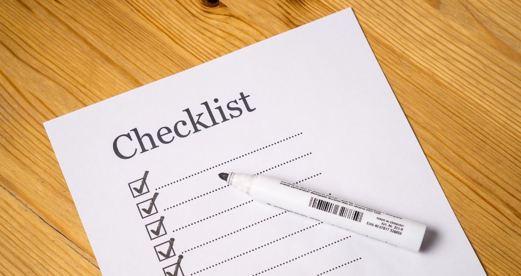 starting a blog checklist