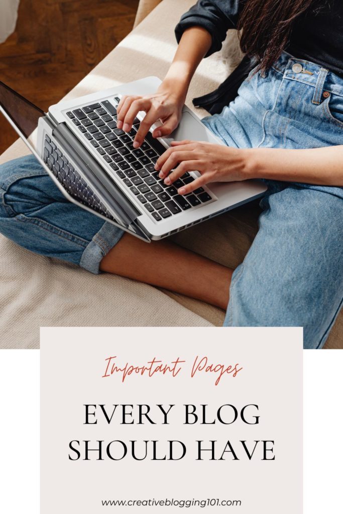 important pages every blog should have