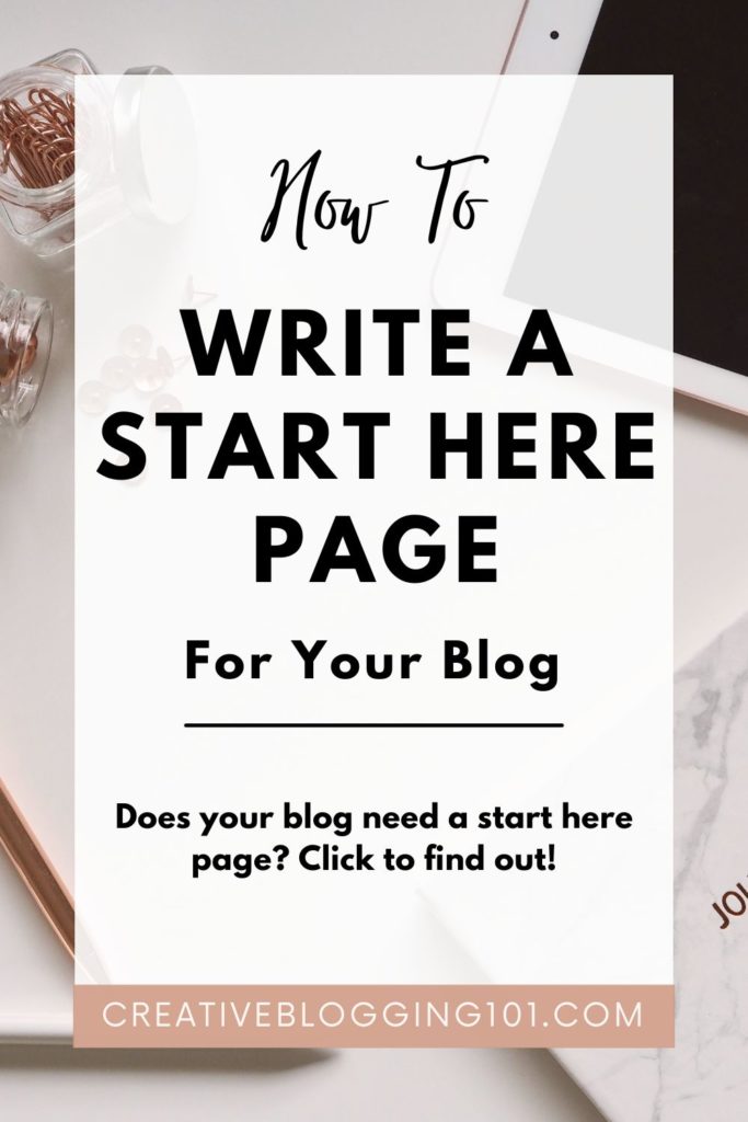How to write an effective start here page for your blog