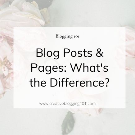 blog posts and pages