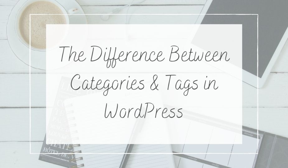 difference between categories and tags in wordpress