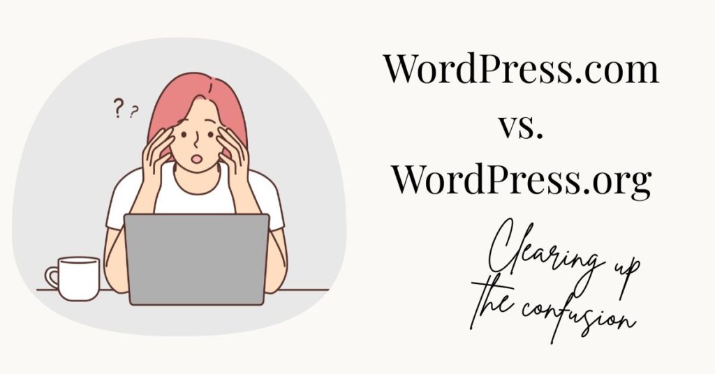 confused woman; WordPress.com vs WordPress.org; WordPress.com or WordPress.org; self-hosted WordPress; WordPress for beginners; blogging for beginners; blogging tips; Creative Blogging 101